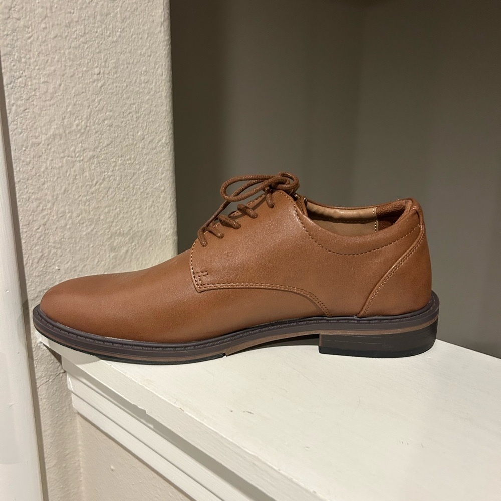Men's Leo Oxford Dress Shoes - Goodfellow & Co Brown 7 - Picture 3 of 9